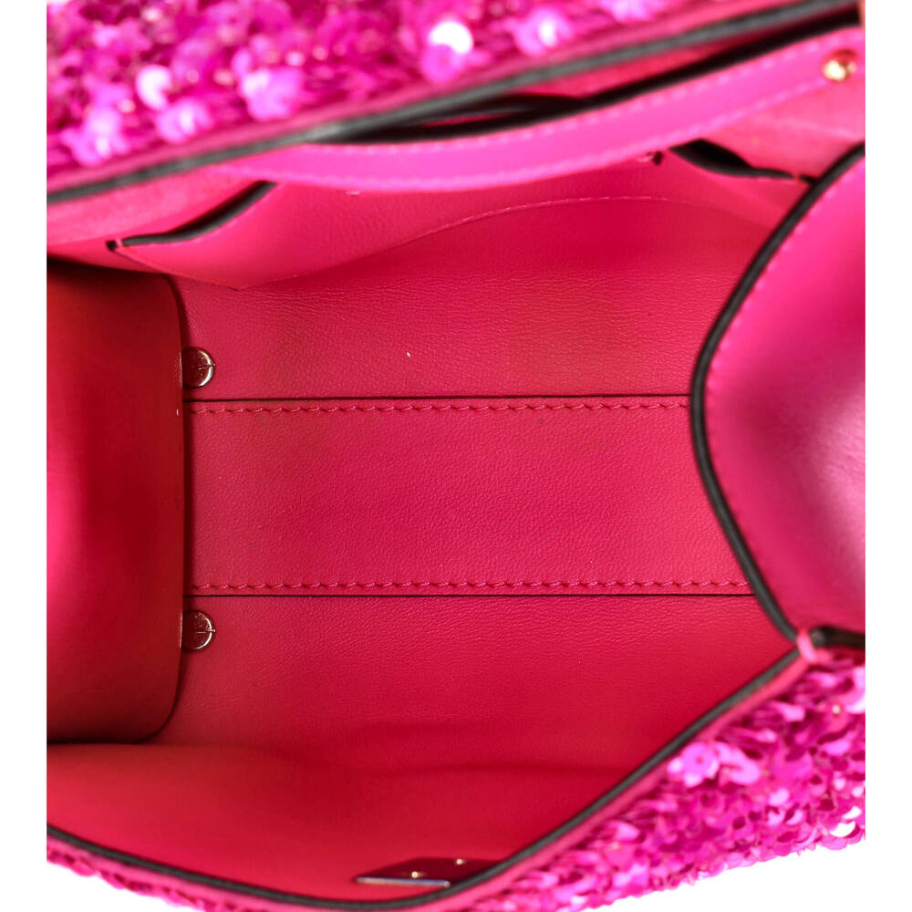 Valentino Garavani Mini VSling Top Handle Bag Sequins - Picture 5 of 5
